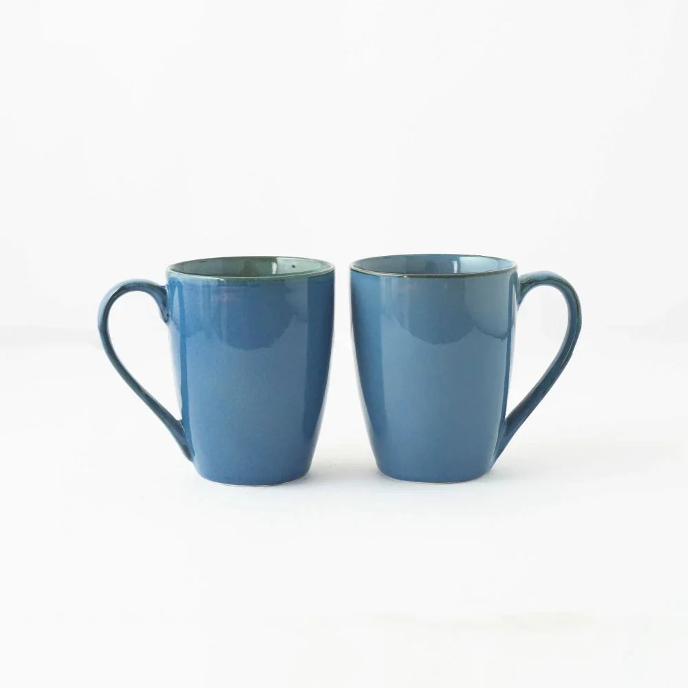 MORWEE COBALT BLUE CERAMIC COFFEE MUG- SET OF 2